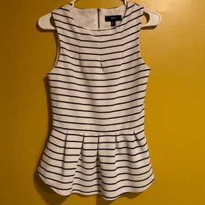 Striped Peplum Top